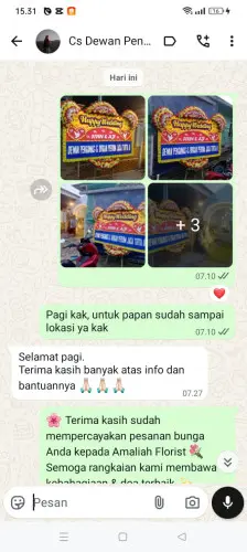 Testimonial Papan Bunga Pernikahan bone